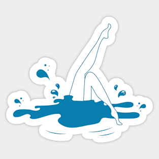 fall into water Sticker